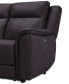 Фото #21 товара Addyson 88" 3-Pc. Leather Sofa with 3 Zero Gravity Recliners with Power Headrests, Created for Macy's