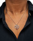 ფოტო #2 პროდუქტის Diamond Accent Mom Heart 18" Pendant Necklace in Sterling Silver & 14k Rose Gold-Plate