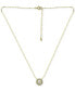 ფოტო #3 პროდუქტის Cubic Zirconia Octagon Halo Pendant Necklace in 18k Gold-Plated Sterling Silver 16" + 2" extender, Created for Macy's