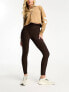 Hummel Cropped brush back hoodie in camel