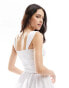 ASOS DESIGN cami top with lace in ivory Бежевый, M - EU 40-42 - фото #4