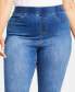 ფოტო #4 პროდუქტის Trendy Plus Size Curvy Pull-On Flare-Leg Jeans