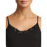 NoBo Cami Tops Women's Size XL 15-17 Black Lace Trim V-Neck Cotton Blends