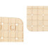 Non-slip Shower Mat Frames Beige PVC 67,7 x 38,5 x 0,7 cm (6 Units)