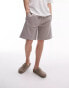 Topman premium heavyweight relaxed jersey short in light brown - BROWN Бежевый, XL - W38 - фото #7