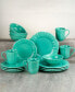 Chloe 16 Piece Turquoise Dinnerware Set