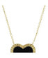 ფოტო #1 პროდუქტის AJ by ALEV Fluted Outline Stone Heart Necklace