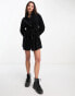 DTT River cord shirt dress in black