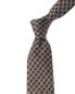 Фото #1 товара Boss Hugo Boss Black Plain Check Silk Tie Men's Black Pce.