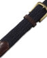 Men's Stretch Webbing Belt with Faux-Leather Trim