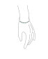 ფოტო #2 პროდუქტის 6CTW Cubic Zirconia Oval CZ Green Alternating Round Clear CZ Slide Tennis Bracelet Bolo Style For Women Rhodium Plated Adjustable