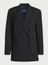 Scoop Women's Oversized Slouchy Long Sleeve Double Black Breasted Blazer Size M