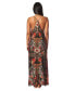 ფოტო #4 პროდუქტის Women's Scoop neck T-back Maxi Dress