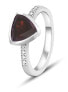 Фото #1 товара Silver ring with distinctive garnet GRAAGG2