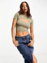 Фото #1 товара Ellesse Martinazzo cut out crop top in khaki