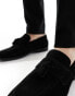 River Island suede tassle loafer in black