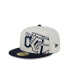 ფოტო #1 პროდუქტის Men's Cream/Navy Cleveland Guardians Lonestar 59FIFTY Fitted Hat