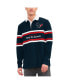 Men's Navy Houston Texans Cory Varsity Rugby Long Sleeve T-shirt