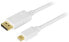 Фото #1 товара Deltaco DP-1130 - 3 m - DisplayPort - mini DisplayPort - Gold - White - Male/Male