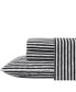 Фото #1 товара Постельное белье Betsey Johnson Набор простыней из хлопка с узором Sketchy Stripe, 3 штуки, размер Твин
