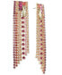 Gold-Tone Mixed Color Crystal Fringe Statement Earrings, Created for Macy's