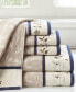 Cotton 6-Pc. Embroidered Serene Jacquard Towel Set