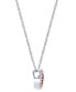 Фото #2 товара Macy's citrine (5/8 ct. tw.) & Diamond (1/10 ct. t.w.) Halo Pendant Necklace in 14k White Gold, 16" + 2" extender