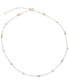 Фото #4 товара Macy's cultured Freshwater Pearl (3-4mm) and Silver Bead Necklace, 16" + 2" extender