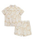 ფოტო #2 პროდუქტის Baby Boys Foliage Woven Shorts Set