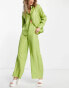 Фото #4 товара Daisy Street wide leg trousers in green shimmer co-ord