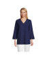 Фото #1 товара Women's Rayon 3/4 Sleeve V Neck Tunic Top