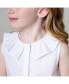 ფოტო #3 პროდუქტის Little Girls Sleeveless Ruffle Collar Chambray Button Back Top