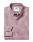 Фото #2 товара Charles Tyrwhitt Non-Iron Button Down Check Slim Fit Shirt Men's