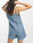 Rhythm essential adjustable romper in dusted teal