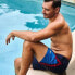 Speedo Men's 7" Solid Colorblock Swim Shorts - Blue/Red M