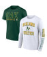 Men's Green, White Oakland Athletics Two-Pack Combo T-shirt Set