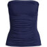 Фото #5 товара Plus Size Chlorine Resistant Bandeau Tankini Swimsuit Top with Removable Adjustable Straps