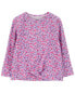 Toddler Floral Jersey Long-Sleeve Fashion Top - Floral 2T Розовый, Toddler, 2T - фото #4