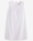 Фото #6 товара Women's Sleeveless Scallop-Edge Eyelet Shift Dress, Created for Macy's