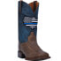 Фото #3 товара Dan Post Boots Thin Blue Line Square Toe Cowboy Mens Blue, Brown Casual Boots D