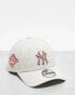 New Era 9forty NY Yankees cap in off white