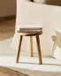 Round elm stool