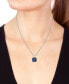 Фото #2 товара EFFY Collection eFFY® Multi-Sapphire Ombré Cluster 18" Pendant Necklace (3-1/3 ct. t.w.) in Sterling Silver