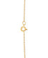 Фото #3 товара Macy's jade (19mm) & Diamond Accent Heart 18" Pendant Necklace in 10k Gold