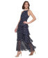 Фото #4 товара Women's Dot-Print Tiered Maxi Dress