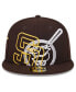 Фото #1 товара Men's Brown San Diego Padres Game Day Overlap 59FIFTY Fitted Hat