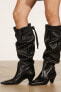 Gathered soft leather boots - limited edition