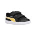 Фото #2 товара Puma Smash V2 Holo V Slip On Infant Girls Black Sneakers Casual Shoes 385576-02