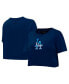 ფოტო #1 პროდუქტის Women's Navy Los Angeles Dodgers Painted Sky Boxy Cropped T-shirt