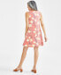 Фото #2 товара Women's Printed Sleeveless Knit Flip Flop Dress, Created for Macy's